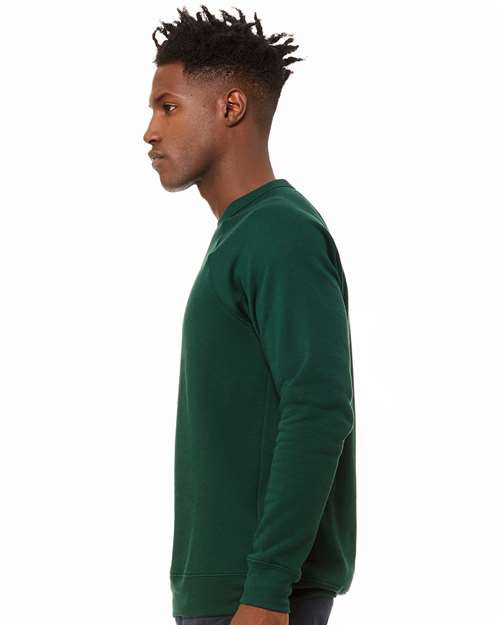 Sponge Fleece Raglan Crewneck Sweatshirt - OnModelSide - B85106522 - Forest