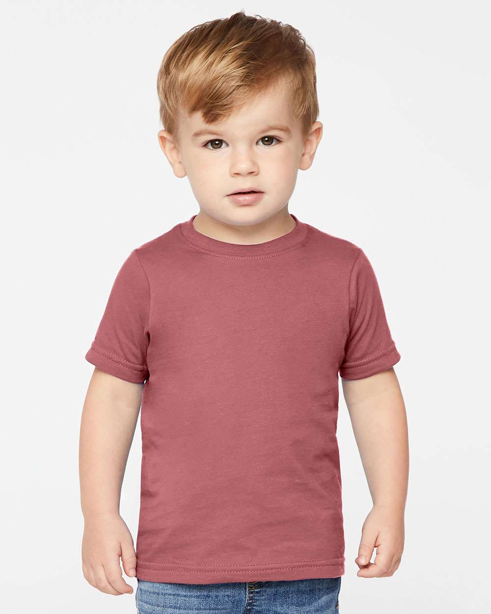 Toddler Fine Jersey Tee - OnModelFront - B31838533 - Rouge