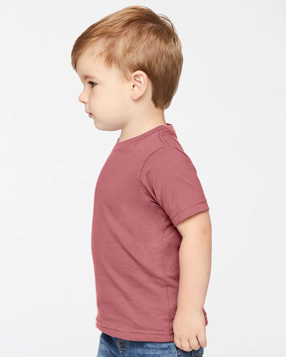 Toddler Fine Jersey Tee - OnModelSide - B31838533 - Rouge
