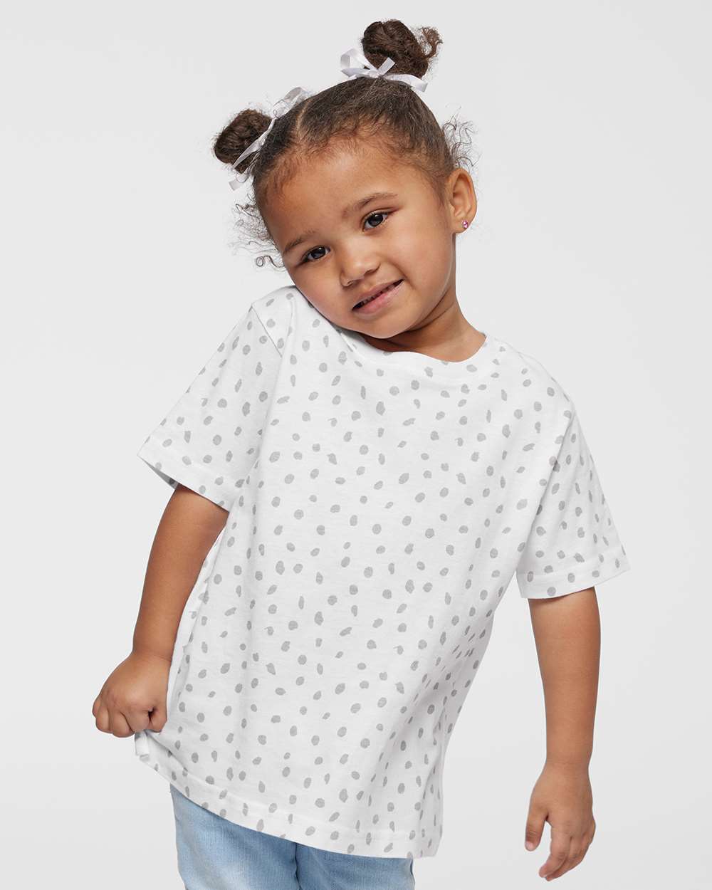Toddler Fine Jersey Tee - OnModelFront - B31838963 - White Spot