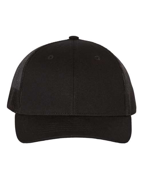 Youth Trucker Snapback Cap - Front - B56095500 - Black
