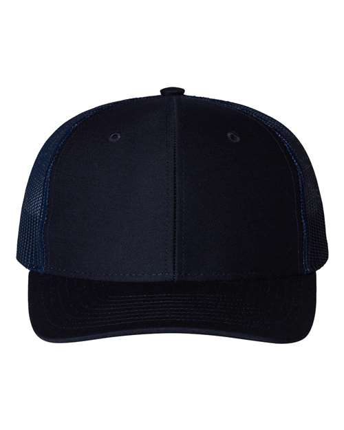 Youth Trucker Snapback Cap - Front - B56095650 - Navy
