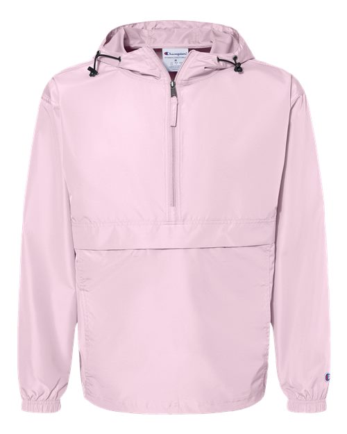 Unisex Packable Anorak Jacket - Front - B63284303 - Pink Candy