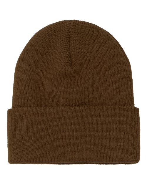 Cuffed Beanie - Front - B18595600 - Caramel