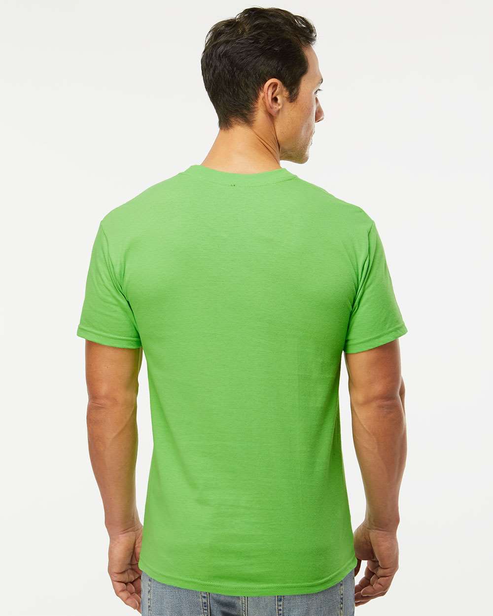 Gold Soft Touch T-Shirt - OnModelBack - B01542233 - Vivid Lime