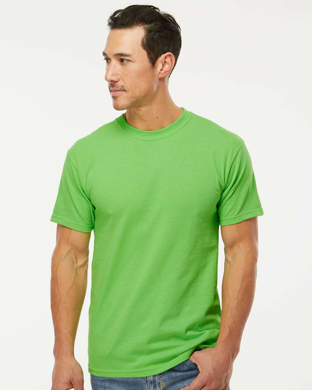 Gold Soft Touch T-Shirt - OnModelFront - B01542233 - Vivid Lime