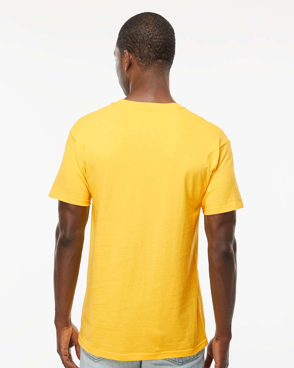 Gold Soft Touch T-Shirt - OnModelBack - B01542403 - Yellow