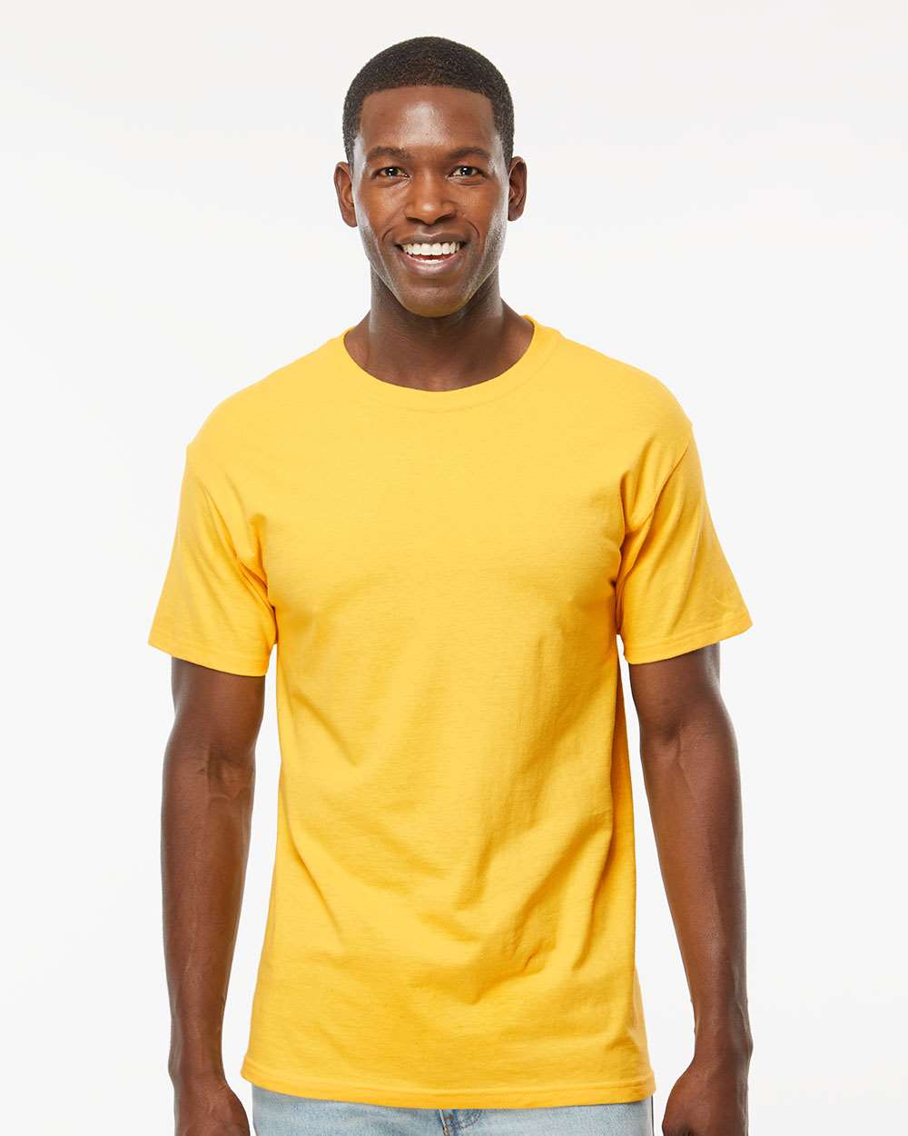 Gold Soft Touch T-Shirt - OnModelFront - B01542403 - Yellow