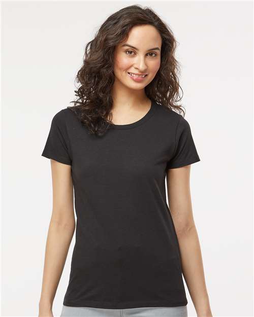 Women's Gold Soft Touch T-Shirt - OnModelFront - B01642502 - Black