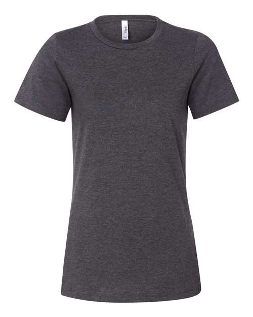 Women’s Relaxed Fit Heather CVC Tee - Front - B20506093 - Dark Grey Heather