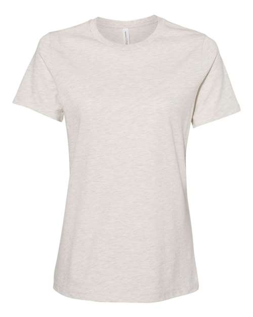 Women’s Relaxed Fit Heather CVC Tee - Front - B20506243 - Heather Prism Natural