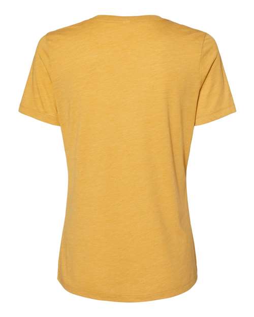 Women’s Relaxed Fit Triblend Tee - Back - B30506403 - Mustard Triblend