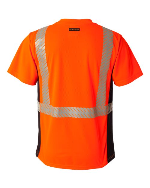 Premium Black Series® Breathable Tape Class 2 T-Shirt - Back - B87029704 - Fluorescent Red (9700)