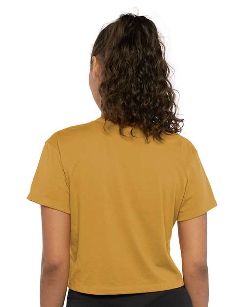 Women's Ideal Crop Top - OnModelBack - B02718282 - Antique Gold