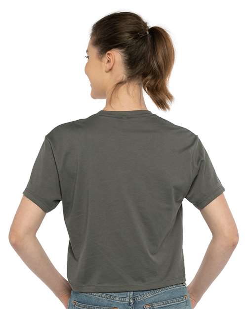 Women's Ideal Crop Top - OnModelBack - B02718092 - Dark Grey