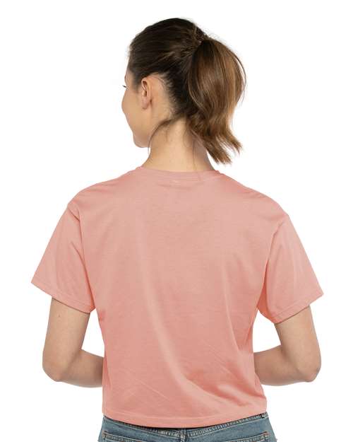 Women's Ideal Crop Top - OnModelBack - B02718302 - Desert Pink