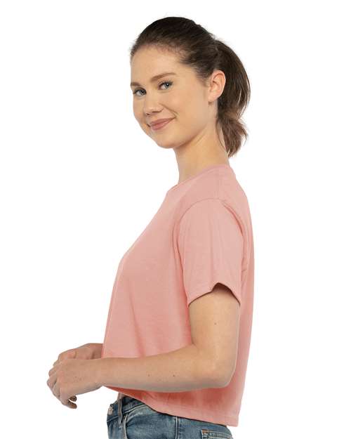 Women's Ideal Crop Top - OnModelSide - B02718302 - Desert Pink