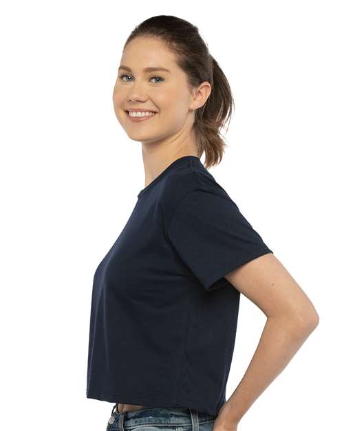 Women's Ideal Crop Top - OnModelSide - B02718652 - Midnight Navy