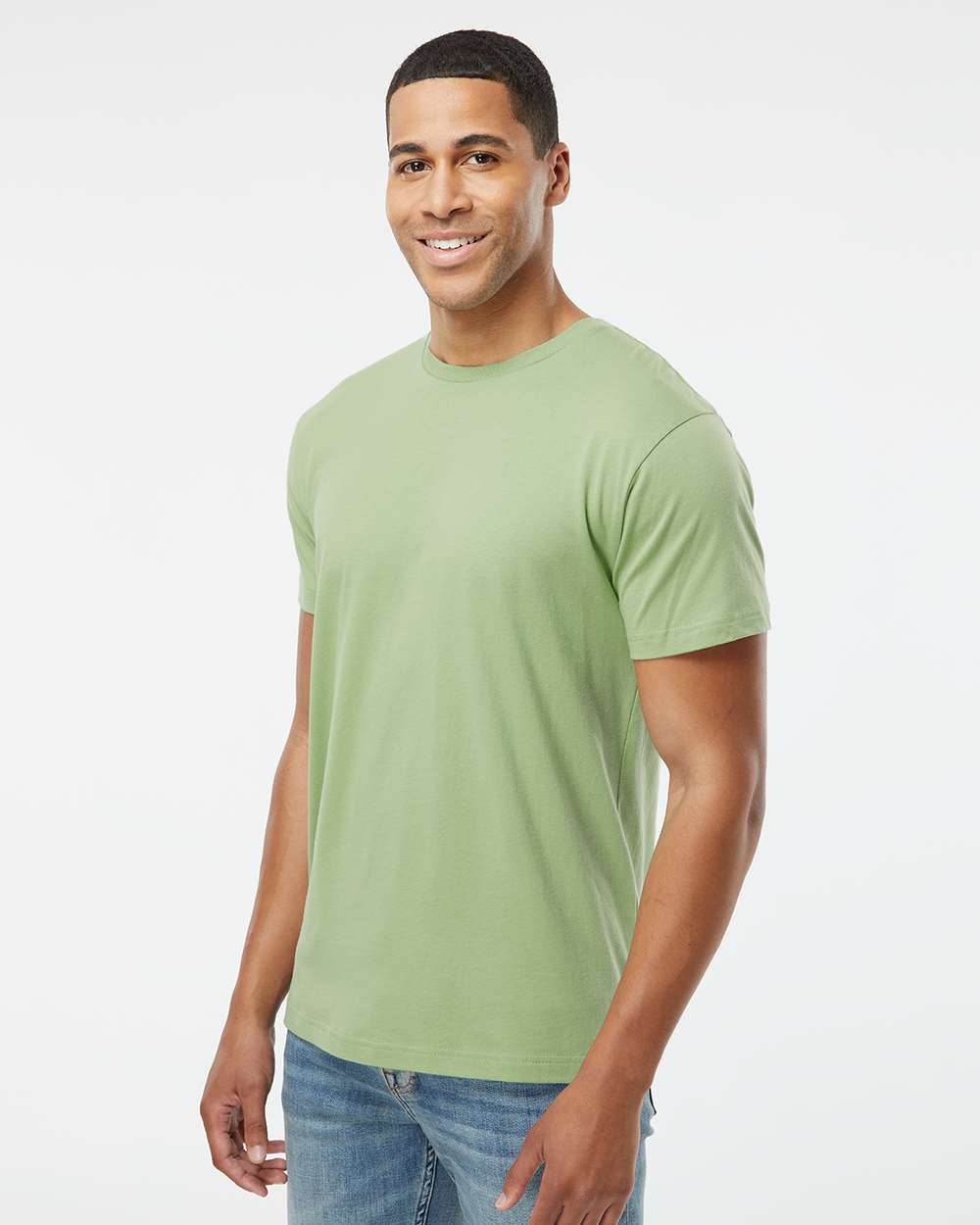 Fine Jersey Tee - OnModelSide - B00638893 - Sage