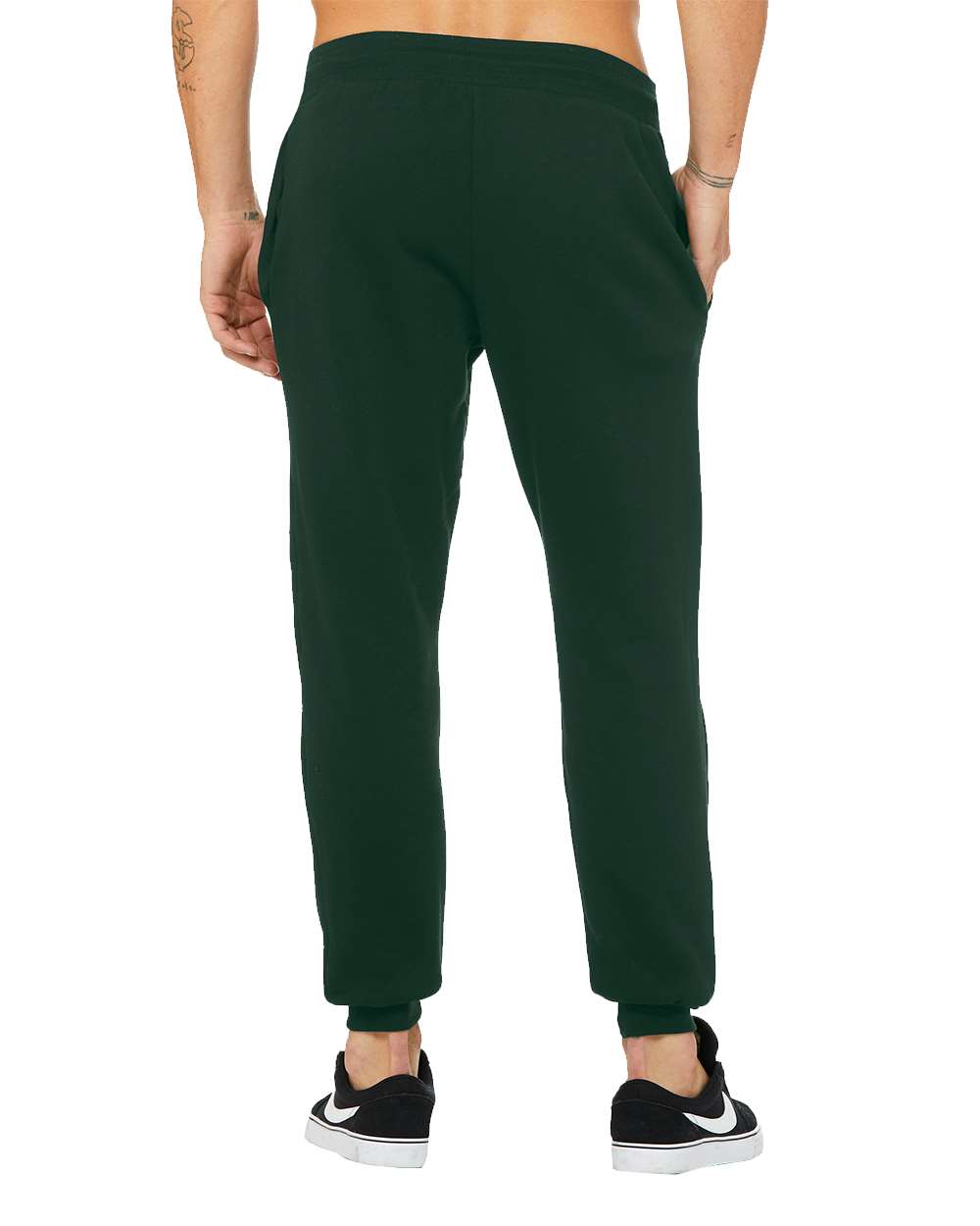 Unisex Sponge Fleece Jogger Sweatpants - Back - B36806542 - Forest