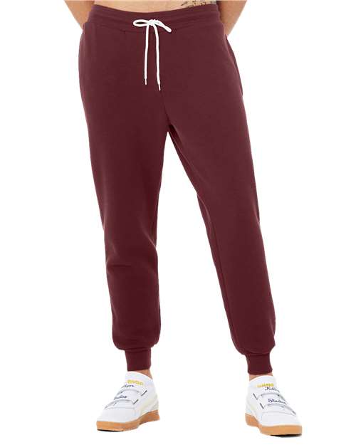 Sponge Fleece Jogger Sweatpants - Front - B36806532 - Maroon