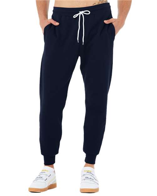 Sponge Fleece Jogger Sweatpants - Front - B36806642 - Navy