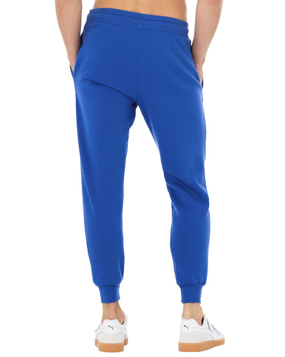 Unisex Sponge Fleece Jogger Sweatpants - Back - B36806752 - True Royal