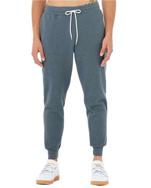 Sponge Fleece Jogger Sweatpants - Front - B36806262 - Heather Slate