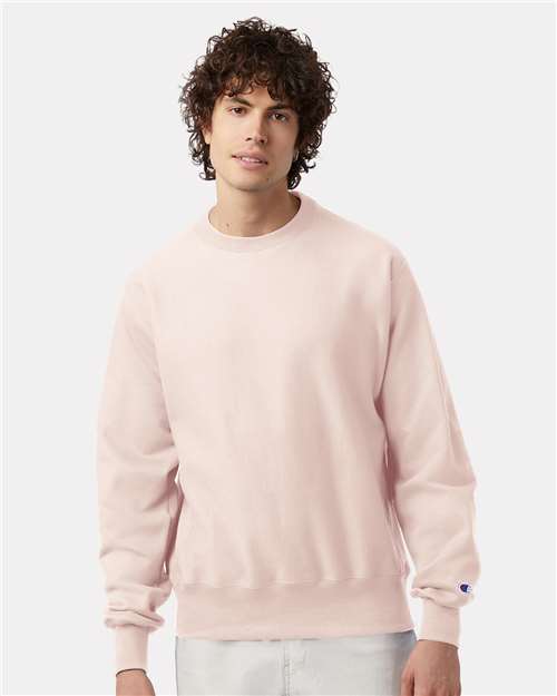Unisex Reverse Weave® Crewneck Sweatshirt - OnModelFront - B20384304 - Body Blush