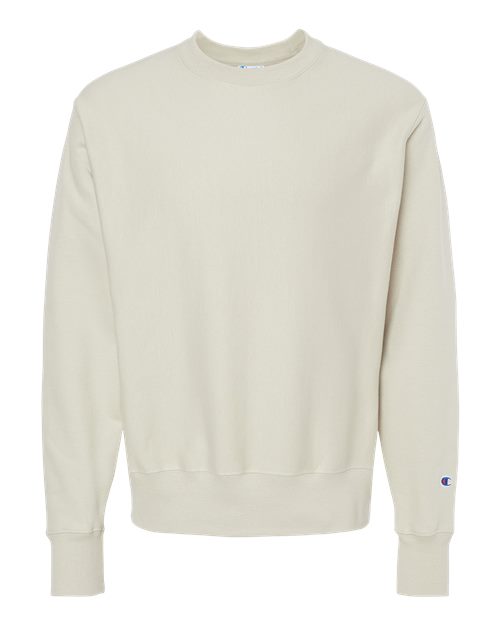 Unisex Reverse Weave® Crewneck Sweatshirt - Front - B20384737 - Sand