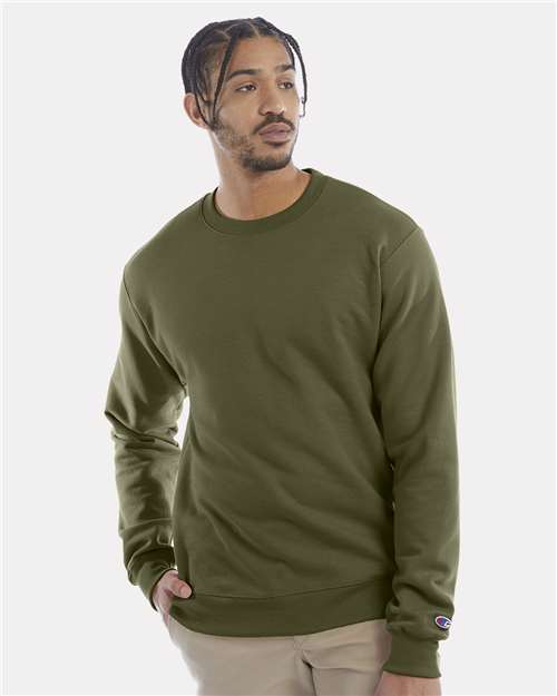 Powerblend® Crewneck Sweatshirt - OnModelFront - B21284683 - Fresh Olive