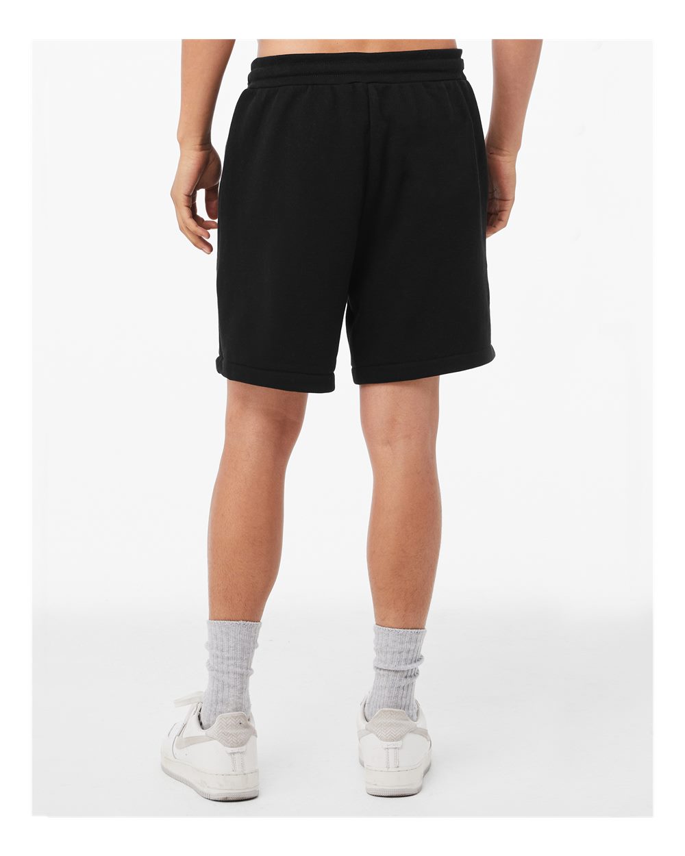 Unisex Sponge Fleece Shorts - OnModelBack - B65806502 - Black