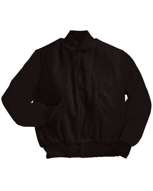 Varsity Wool Jacket - Front - B14964505 - Black