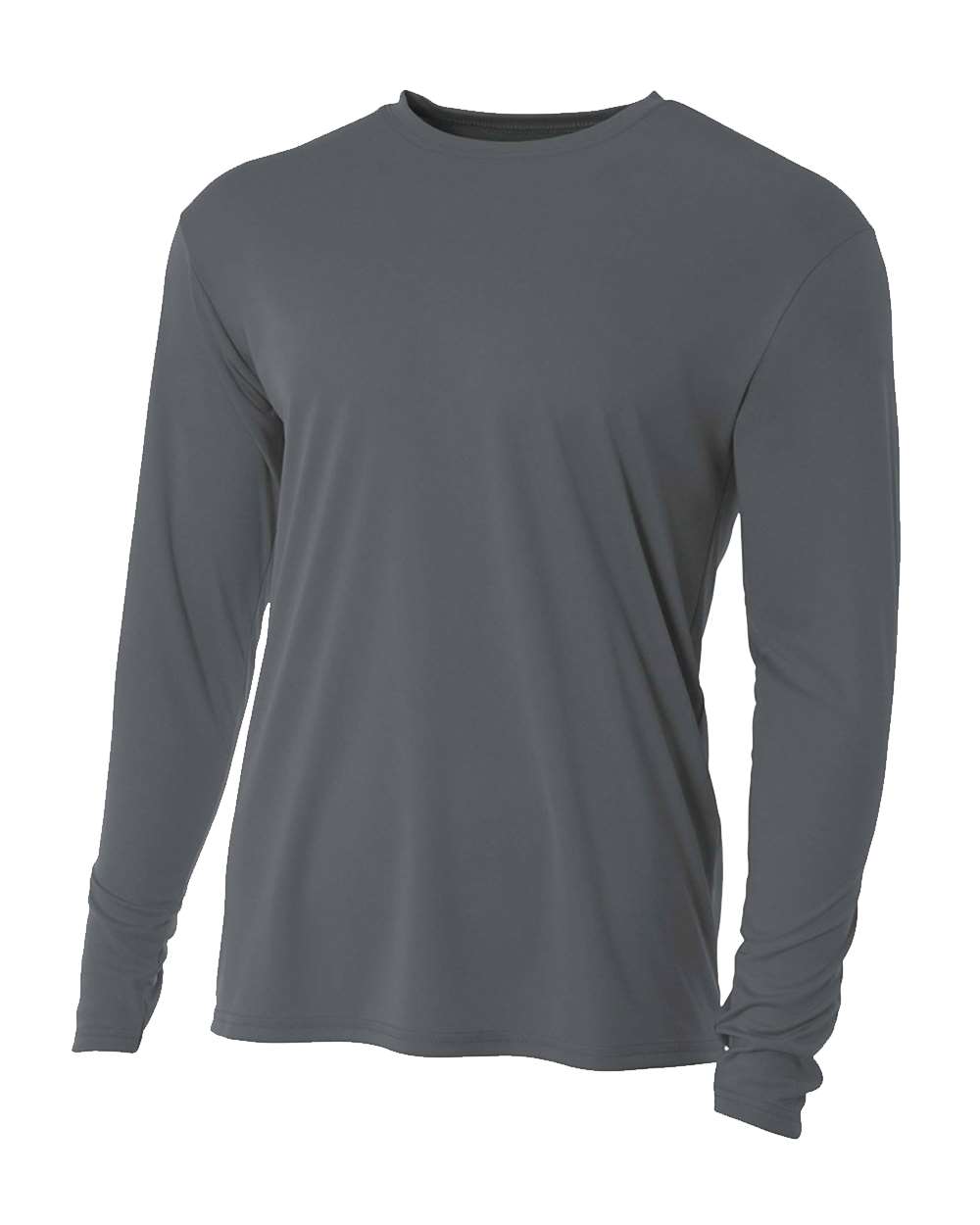 Men's Cooling Performance Long Sleeve T-Shirt - Front - B00274595 - Graphite