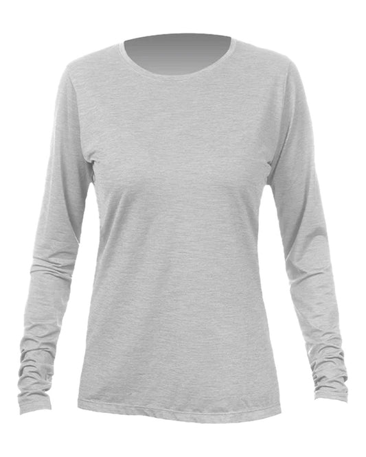 Women's Breeze Tech Long Sleeve T-Shirt - Front - B00533092 - Alloy Heathered