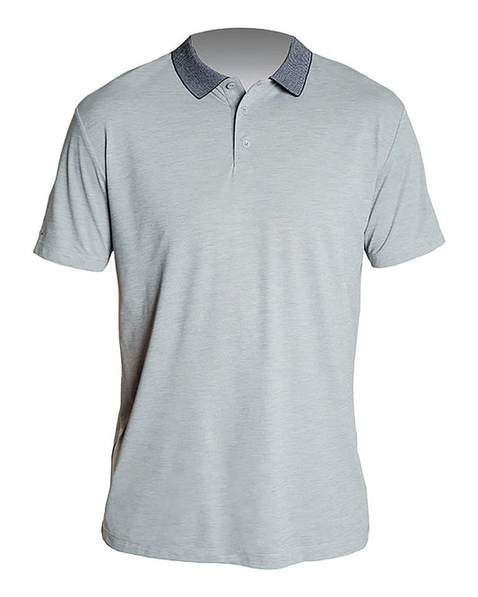 Men's Transit Tech Polo - Front - B00633093 - Alloy Heathered