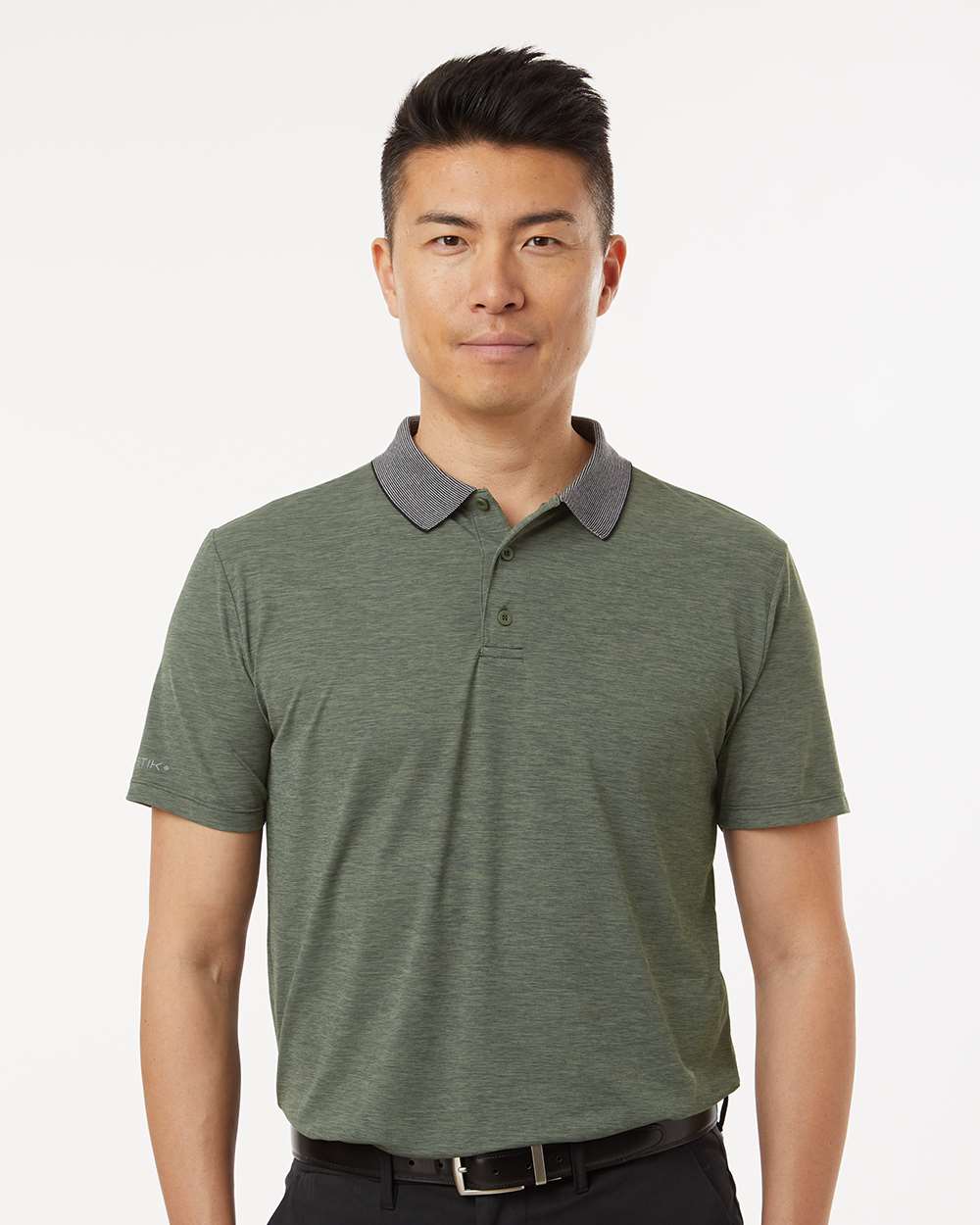 Men's Transit Tech Polo - OnModelFront - B00633543 - Dark Olive Heathered