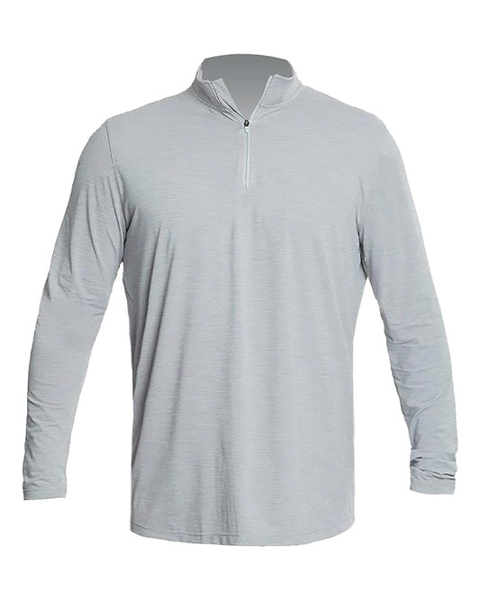 Men's Low Pro Quarter-Zip - Front - B00933093 - Alloy Heathered