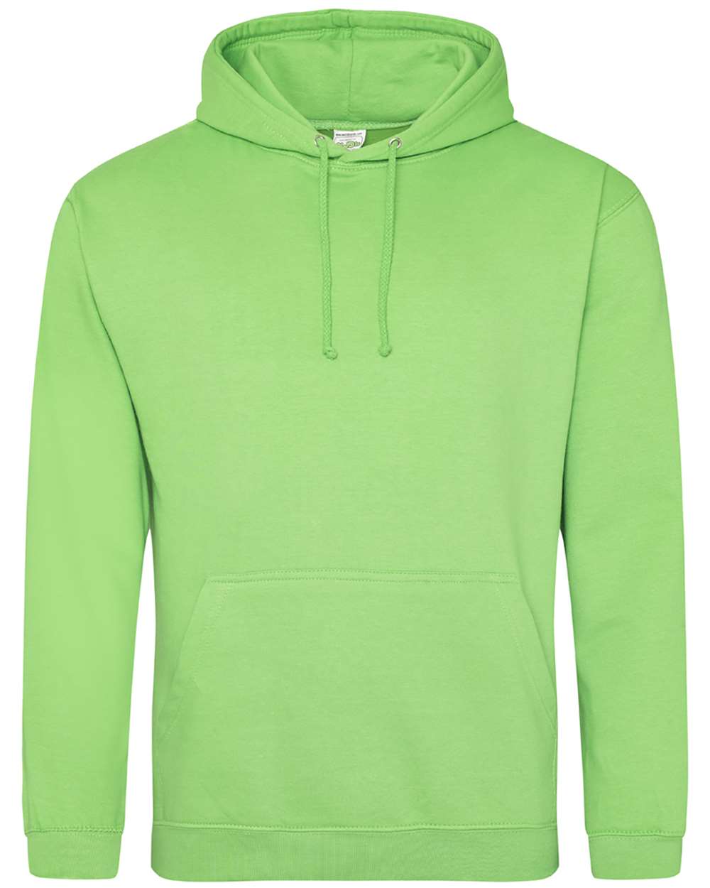 Unisex College Hooded Sweatshirt - Front - B10001473 - Lime Green