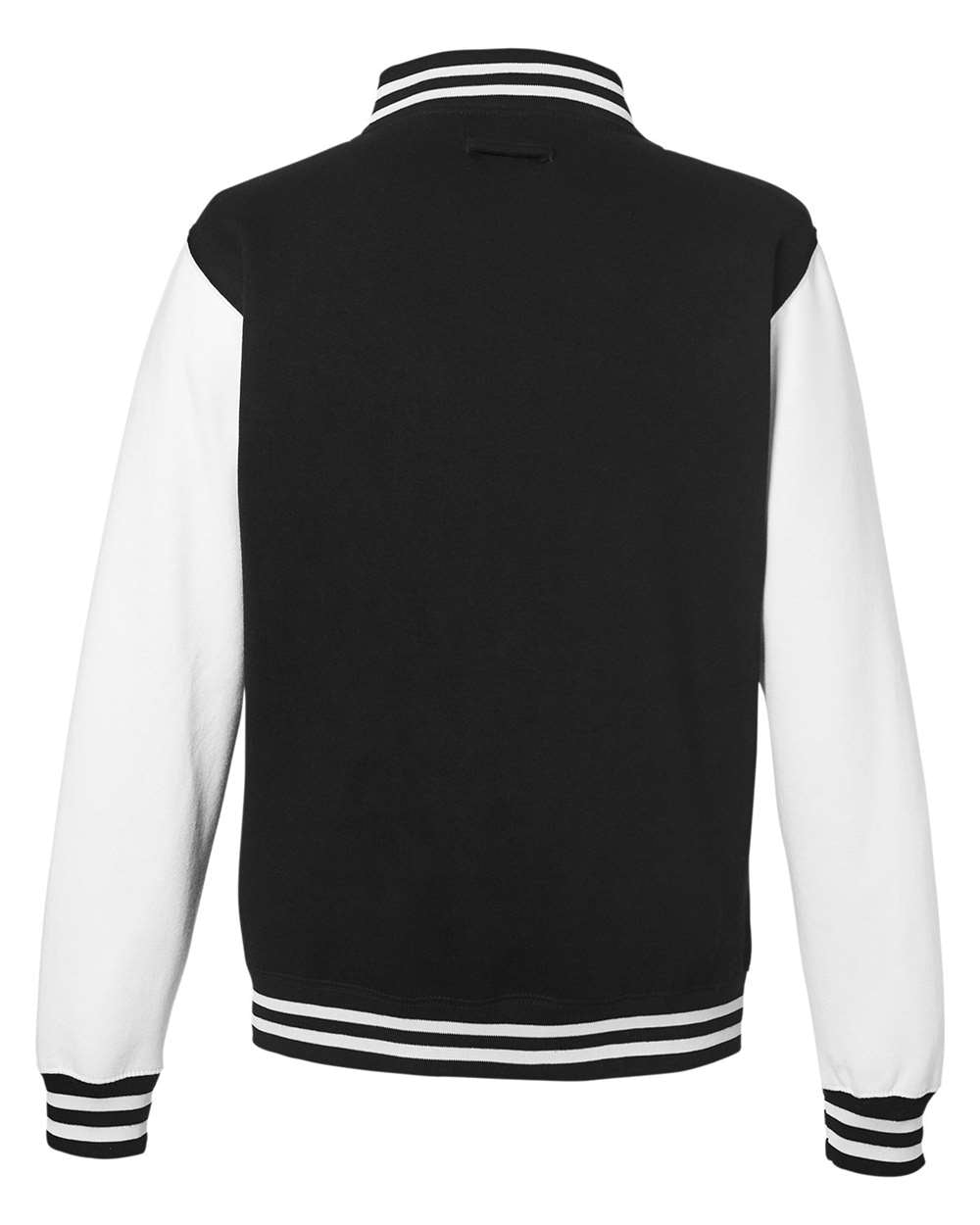 Unisex Letterman Jacket - Back - B10201513 - Jet Black/ White