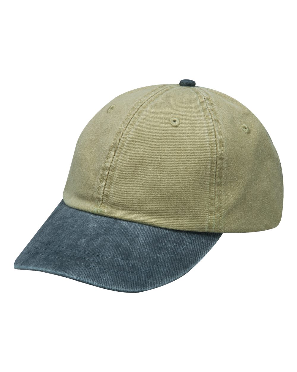 Optimum Pigment-Dyed Cap - Front - B10478060 - Khaki/ Navy