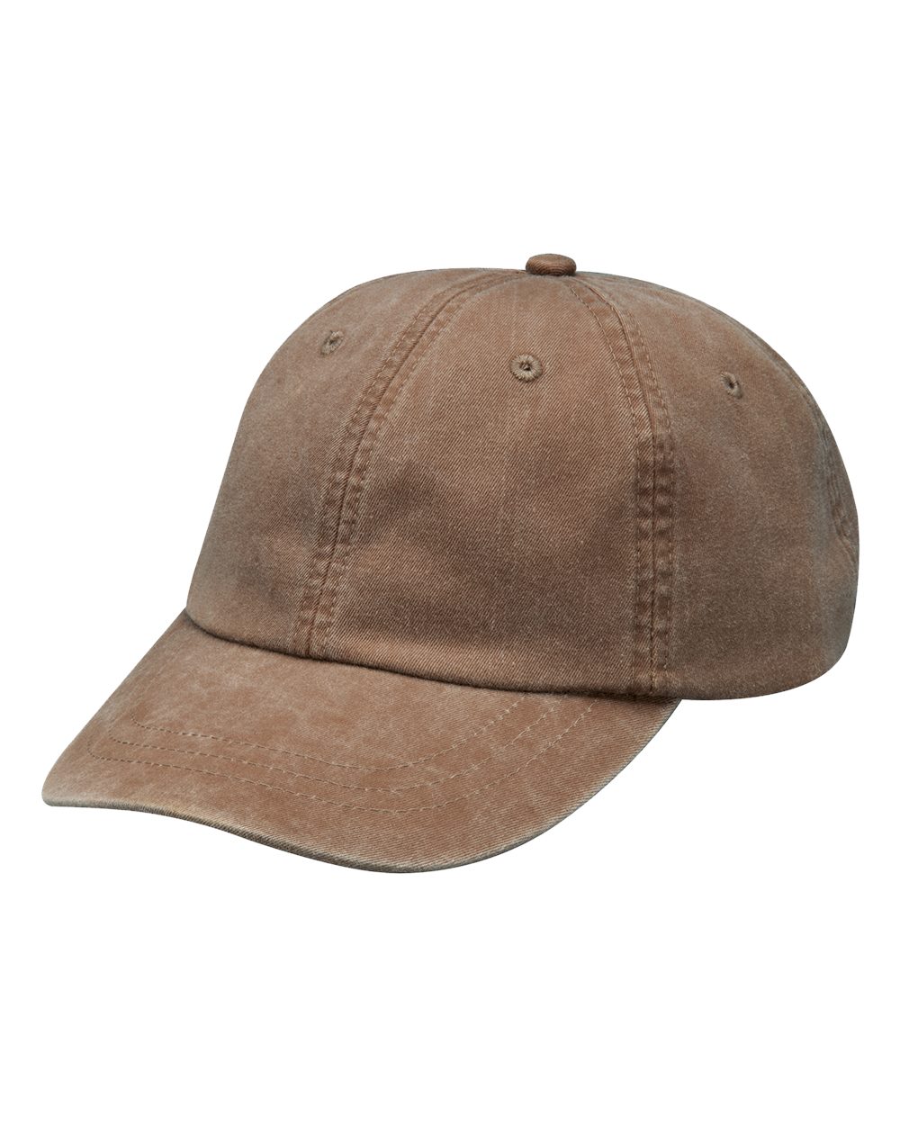 Optimum Pigment-Dyed Cap - Front - B10478280 - Mississippi Mud