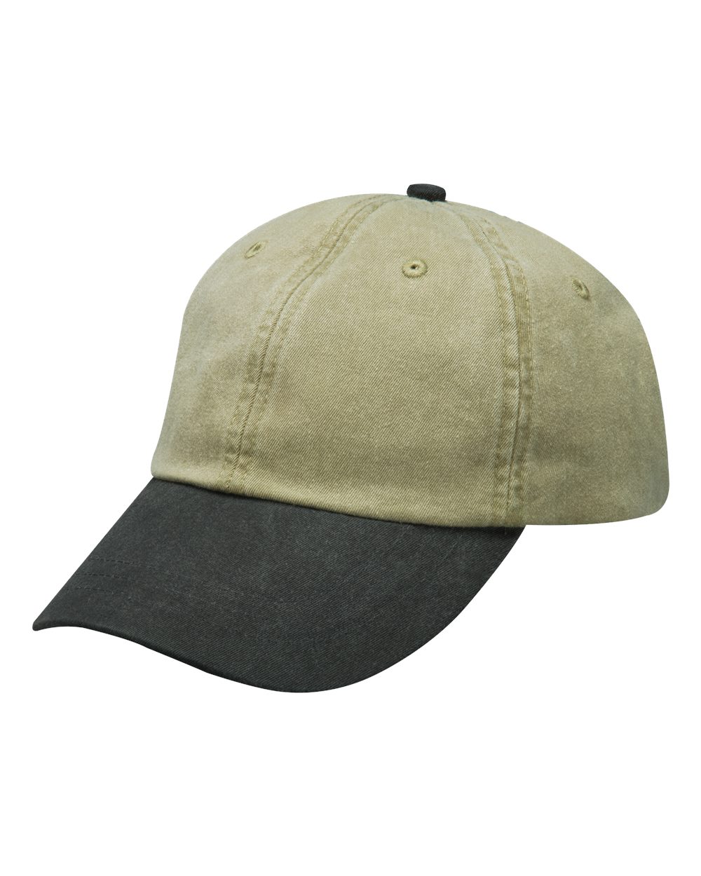 Optimum Pigment-Dyed Cap - Front - B10478480 - Khaki/ Black