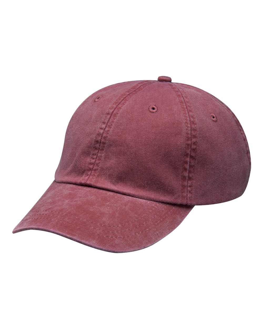 Optimum Pigment-Dyed Cap - Front - B10478520 - Burgundy