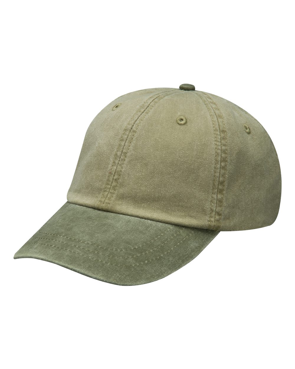 Optimum Pigment-Dyed Cap - Front - B10478870 - Khaki/ Cactus