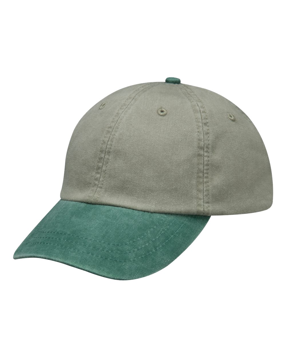 Optimum Pigment-Dyed Cap - Front - B10478930 - Stone/ Forest