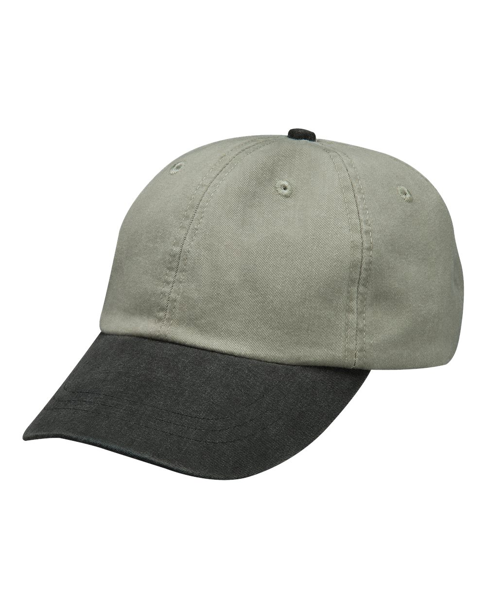 Optimum Pigment-Dyed Cap - Front - B10478940 - Stone/ Black
