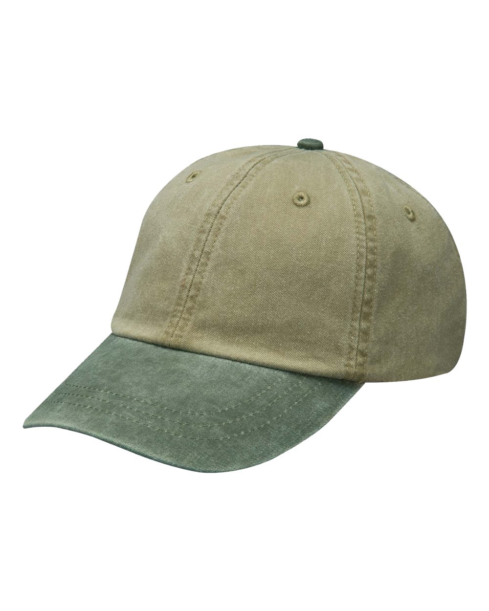 Optimum Pigment-Dyed Cap - Front - B10478950 - Khaki/ Spruce Green