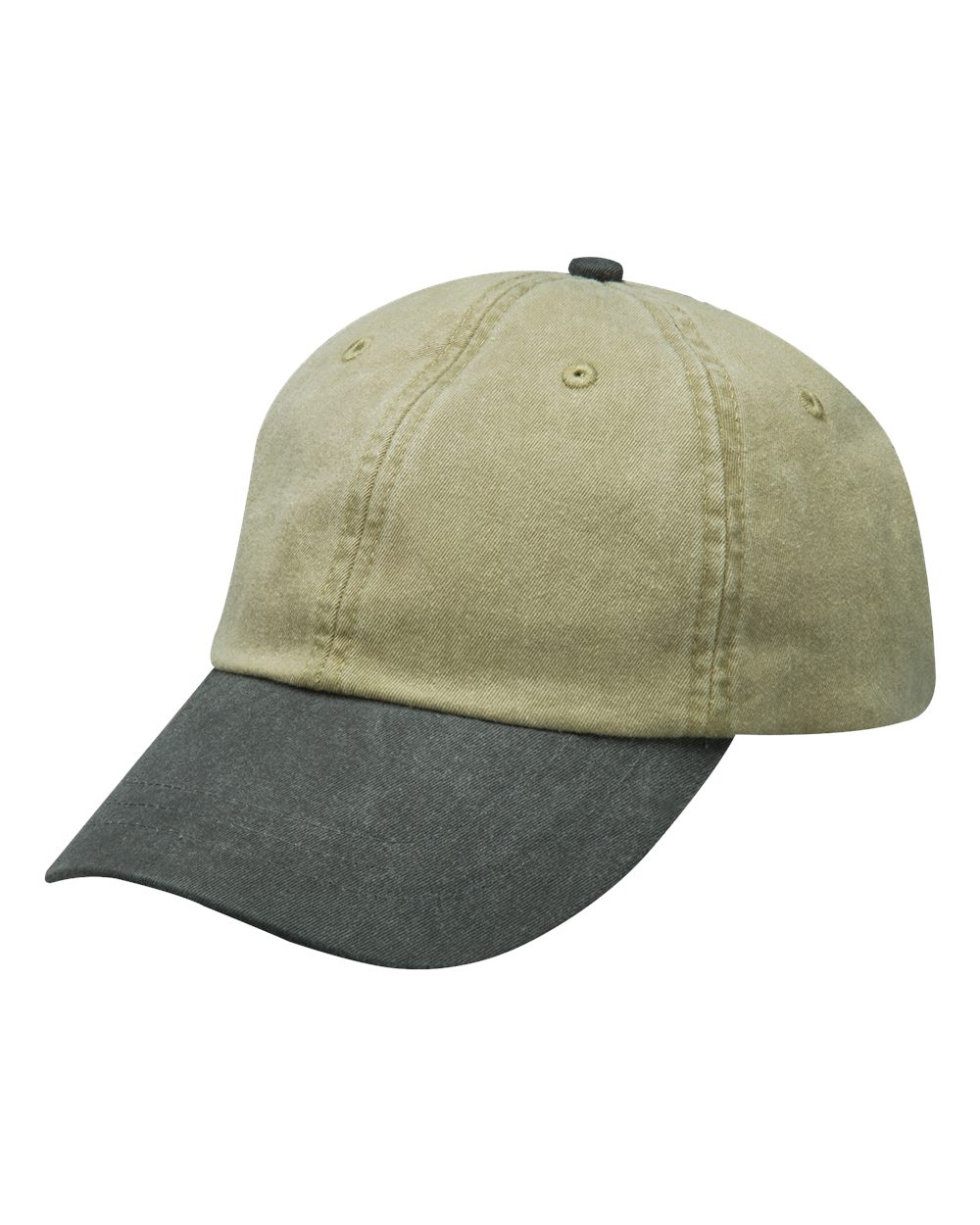 Optimum Pigment-Dyed Cap - Front - B10478990 - Khaki/ Charcoal