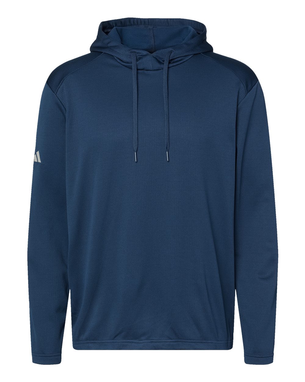 Men's Textured Mixed Media Hooded Sweatshirt - Front - B06553652 - Collegiate Navy